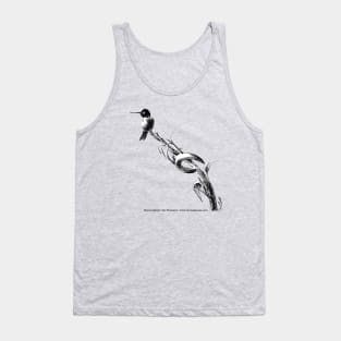 Hummingbird pen and ink Tank Top